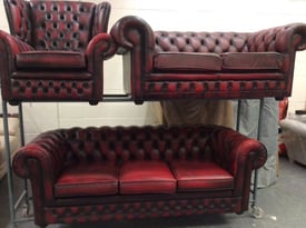 Chesterfield sofas & chair