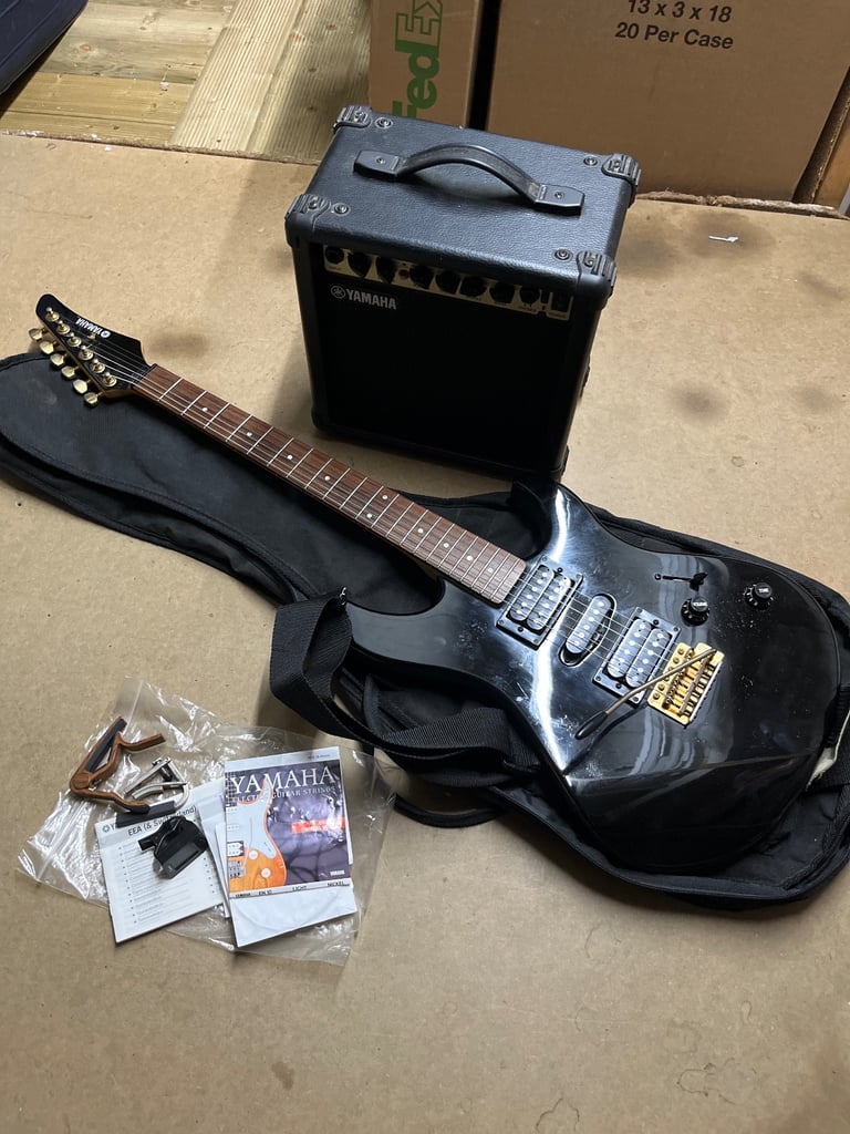 image for Yamaha electric guitar and amplifier with bag and accessories fully working 