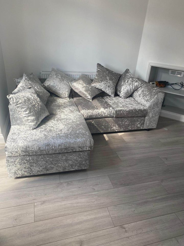 Coventry Seater Corner Grey Sofa in Motherwell, North Lanarkshire