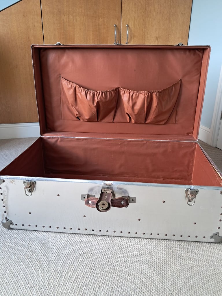 Vintage aluminium trunk