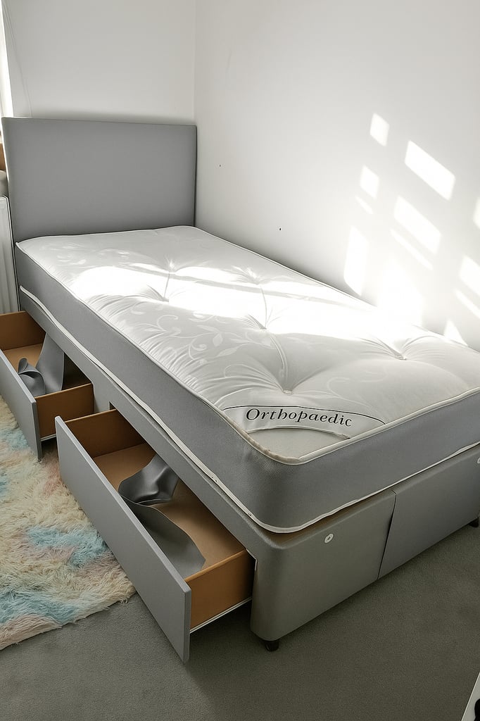 image for Premium Divan Bed Frame with Mattress Providing Comfort and Modern Home Elegance