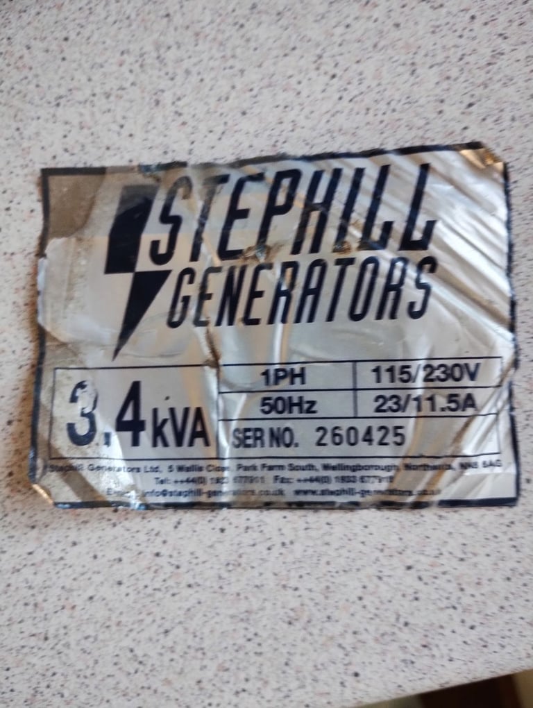 Honda GX 200 Stephill 3.4kw Generator