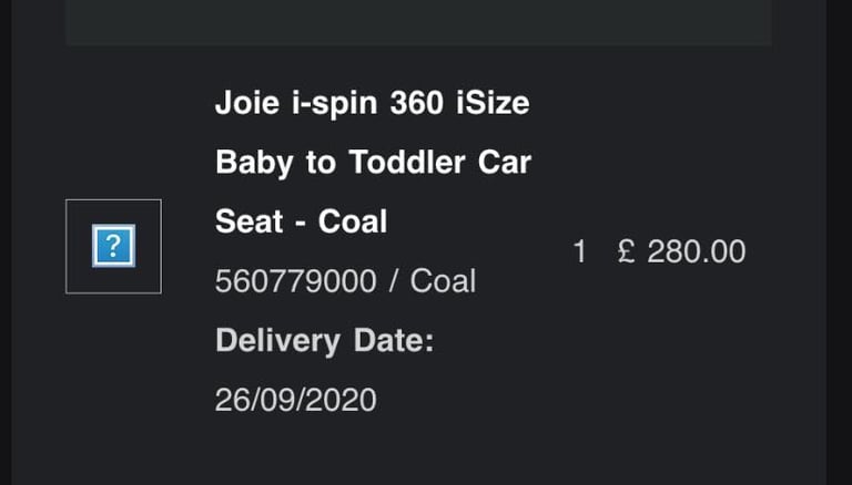 Joie I-Spin 360 car seat 