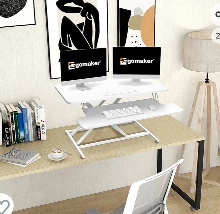 ERGOMAKER Standing Desk Converter, 36"/91cm Wide. RRP.£140