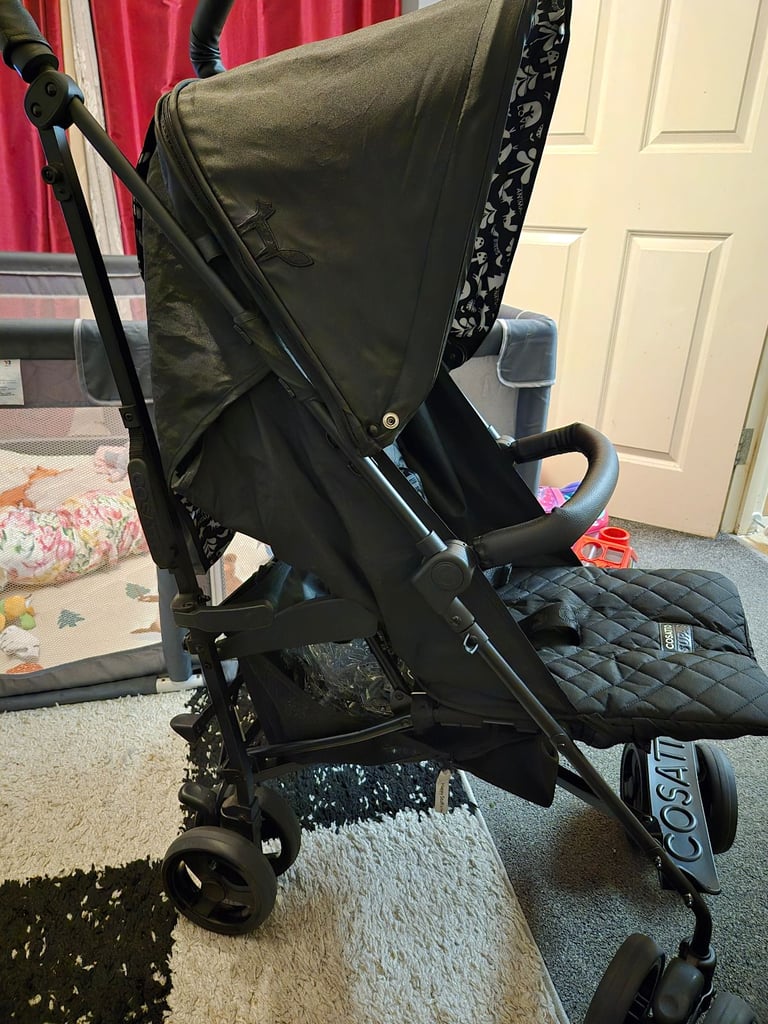 Cosatto Supa 3 Stroller Buggy - Silhouette Black Quilt - FROM BIRTH - Full Set