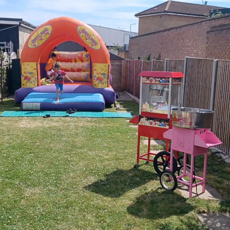 Bouncy castle Candy Floss Popcorn slush chocolate fountain 360 hire 