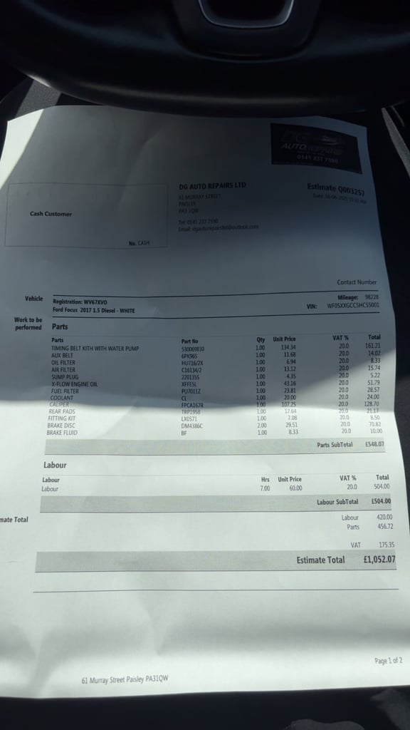 ford focus sline 67 plate