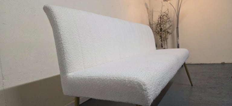 Brand New Dunelm®️ White Boucle Fabric Hallway Bench RRP £269