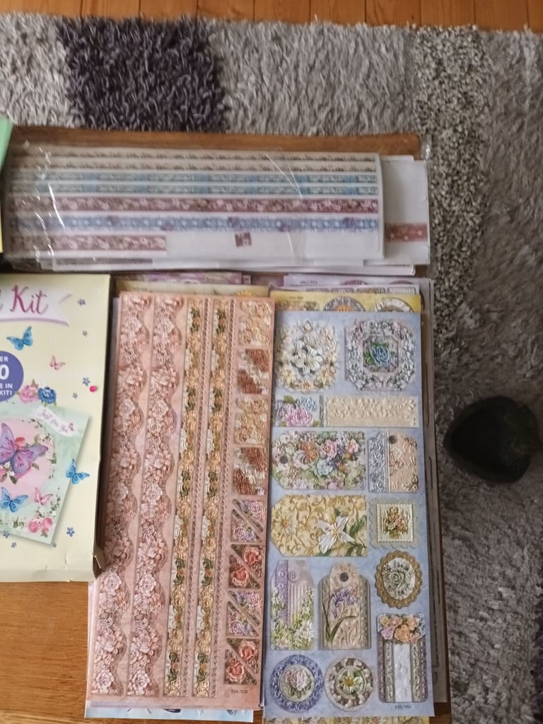 Card making scrapbook cards and envelopes art and craft card stickers job lot bargain new 