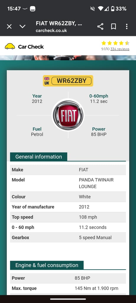 Fiat, PANDA, Hatchback, 2012, Manual, 875 (cc), 5 doors