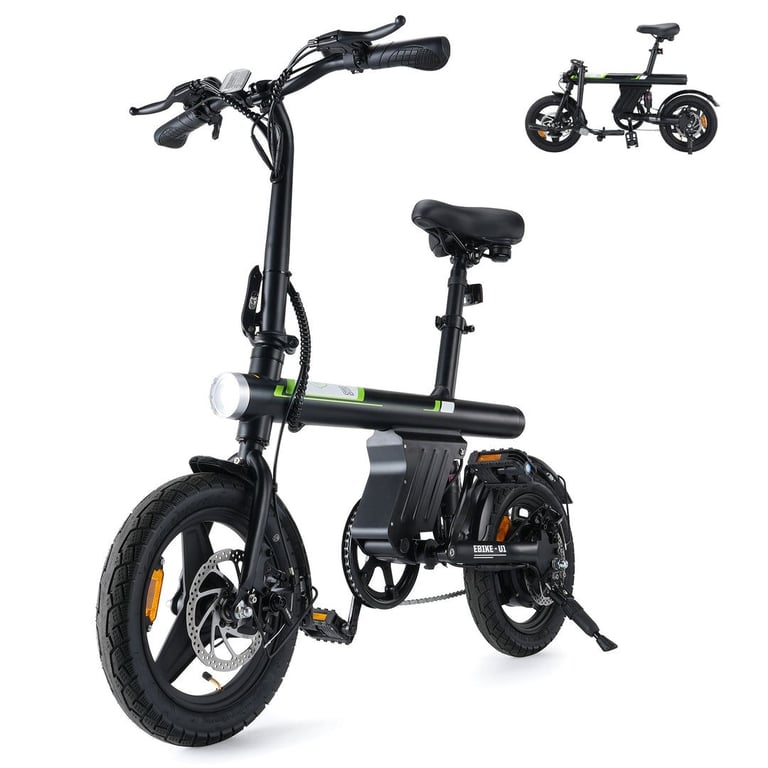 U1 Foldable Electric E-Bike Bicycle Pedal Assist Ideal for teens and camp