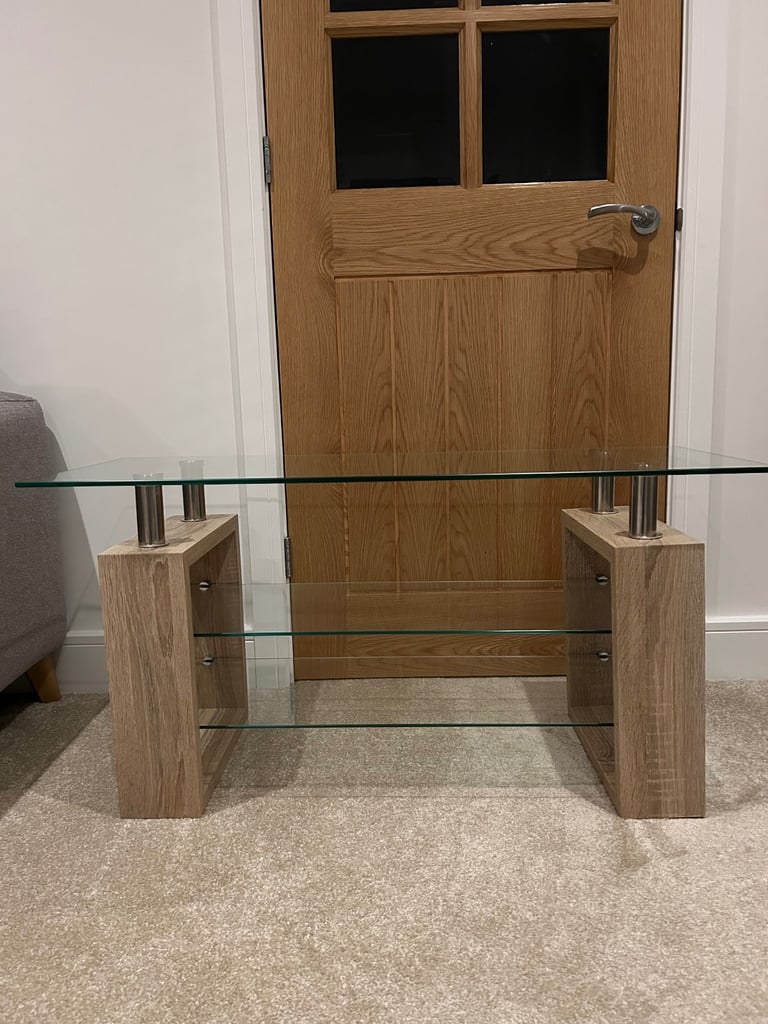 image for Glass TV stand and nest of tables