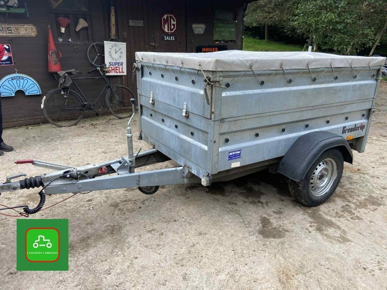 image for BRENDERUP 7X4 TRAILER 1300KG BRAKED WITH CANOPY + LIFT OFF HIGH SIDE KIT SEE VIDEO