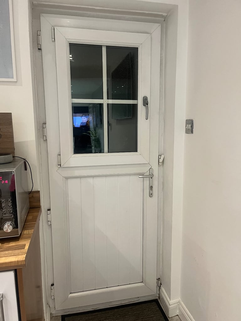 Upvc white barn door