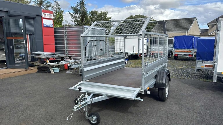 Brand new Zaslaw 205SU 7ft x 4ft single axle tipping trailer with 60cm mesh
