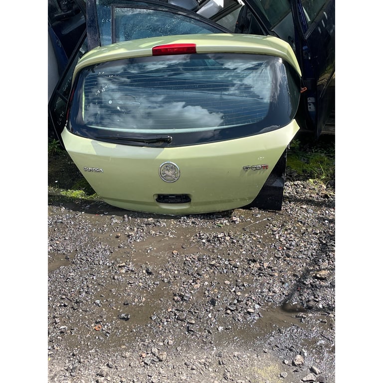 Vauxhall Corsa d 2007 boot lid tail gate in green