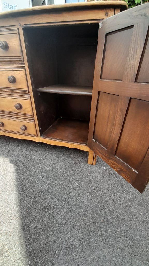 Ercol solid light elm sideboard