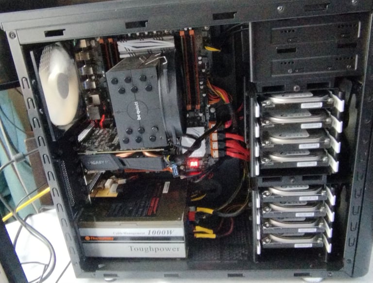 Intel X99 Xeon E5-2673v3 12 Core Workstation/Server 64GB ECC RAM GTX 1060 NVMe 8 HDD's