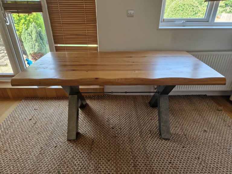 image for Solid oak wood dining table 