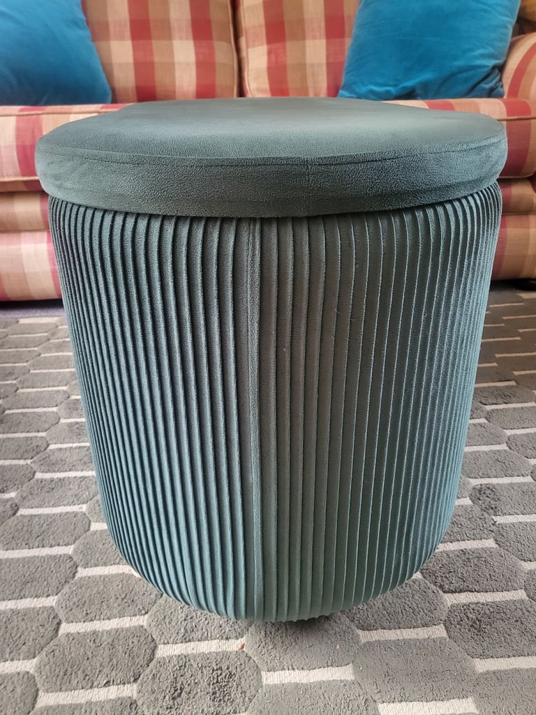 Dunelm Florence Velvet Ottoman