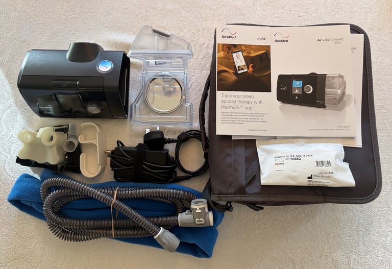 image for ResMed AirSense 10 AutoSet – 660hrs – Like New CPAP Bundle with Heated Tube & Accessories