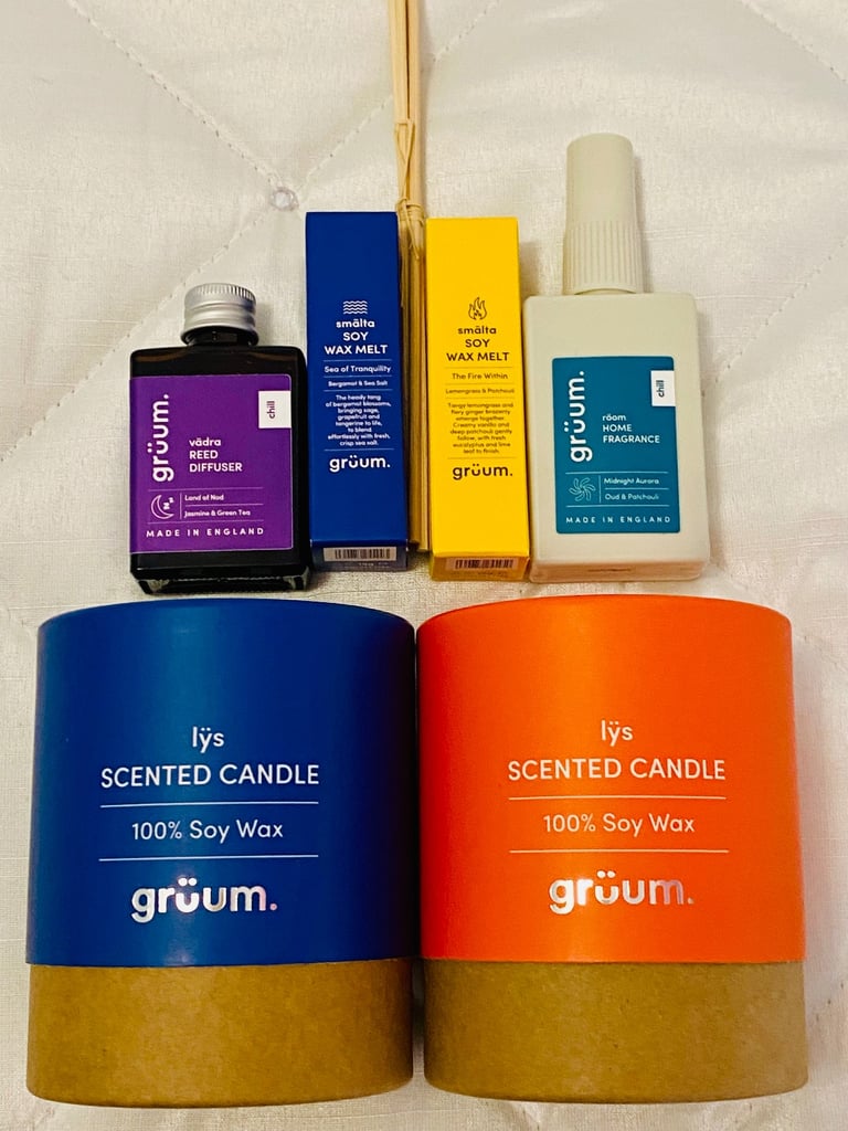 Gruum - soy wax candles & room fragrance set - New - Unused