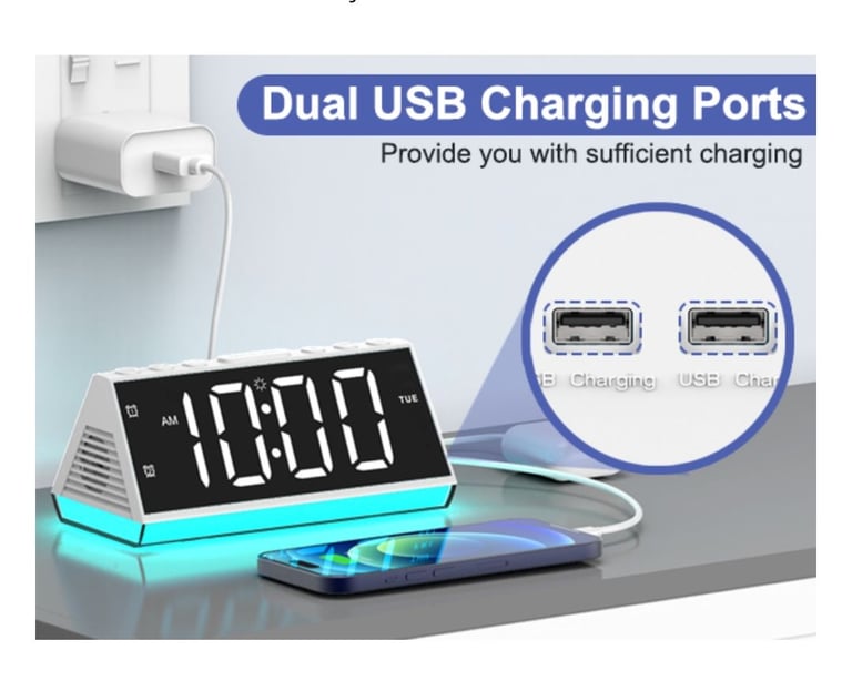 Digital Clock with Night Lights