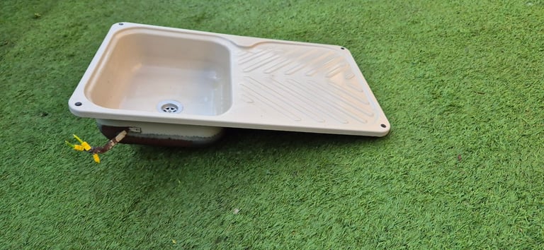 Sink with drainer for caravan, camper or motorhome boat.