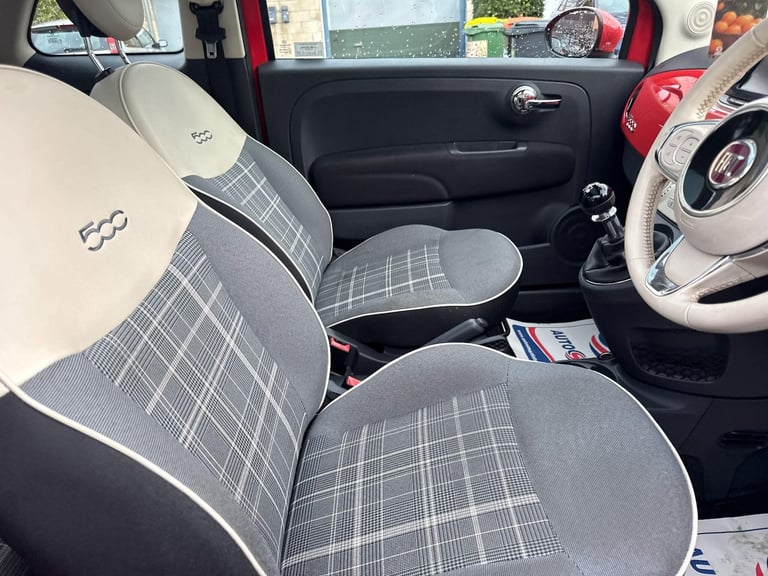 2016 Fiat 500 1.2 Lounge Euro 6 (s/s) 3dr HATCHBACK Petrol Manual