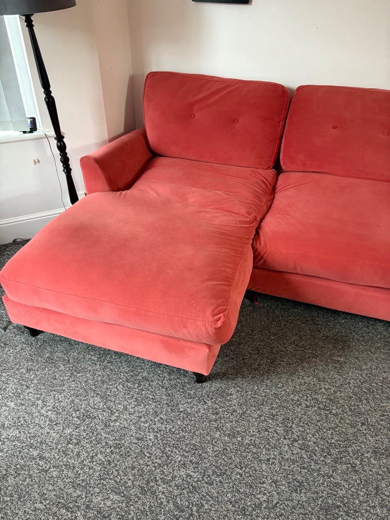 Corner sofa and footstool 