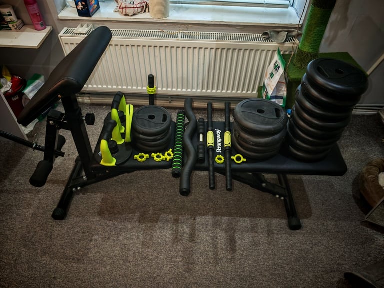 Strongway kettlebell and Wright bench