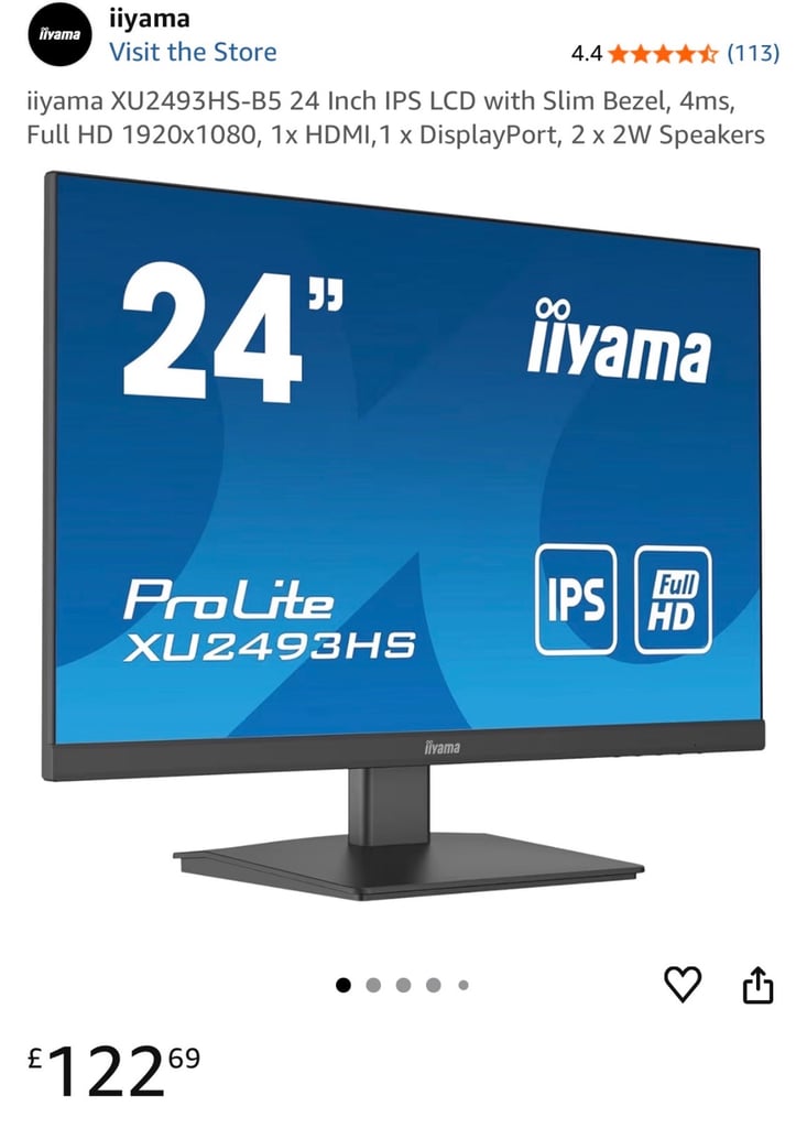 image for Monitor 24 inch black