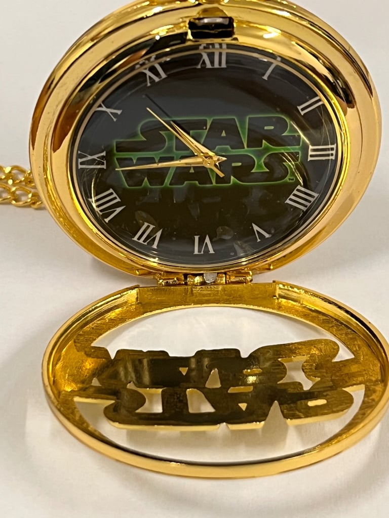 Brand New Star Wars Gold Pocket Watch with Chain