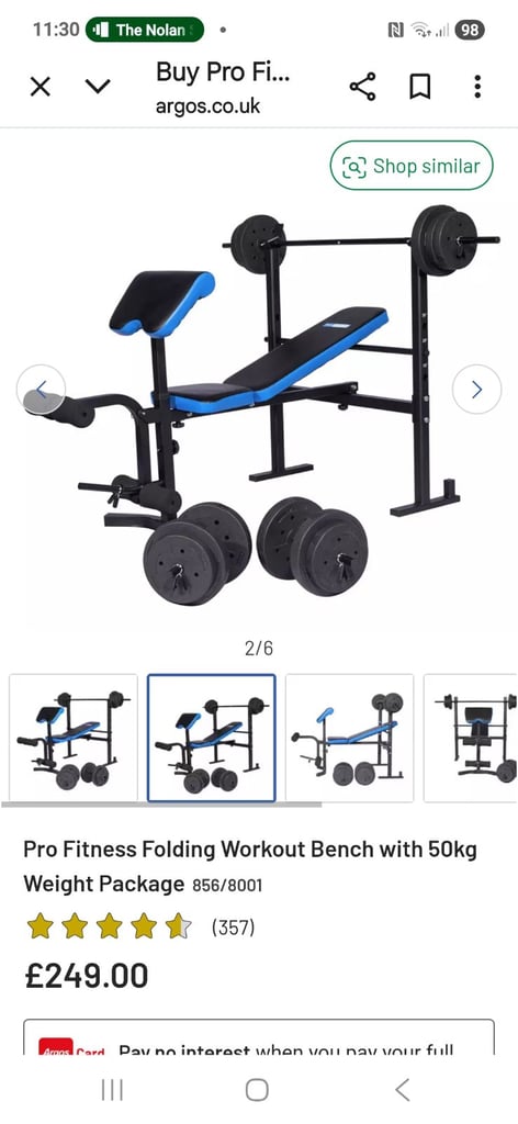 image for PRO FITNESS WEIGHTS BENCH