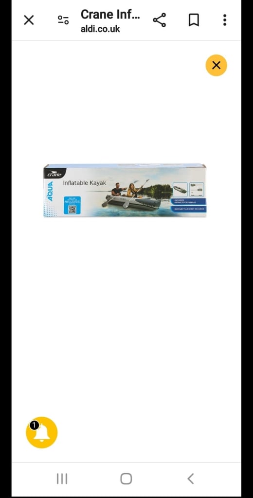 2 seater inflatable kayak plus 2 paddles. Used once 