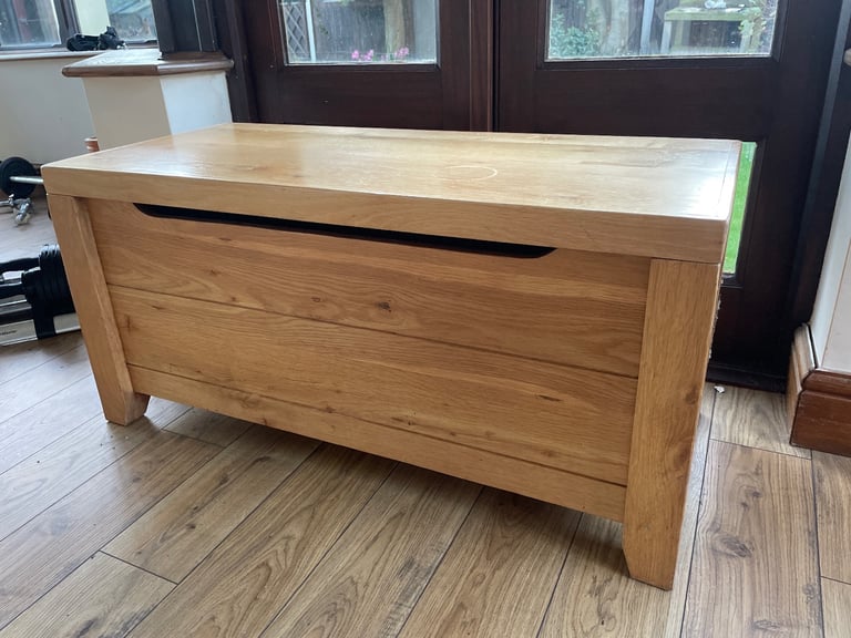 Blanket Toy Storage Chest Solid Pine Wood