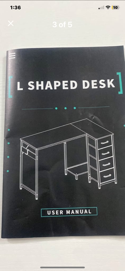 Coleshome Computer Desk with Drawer, 100cm x 70 cm Corner Desk for Home Office, Reversible L Shaped 
