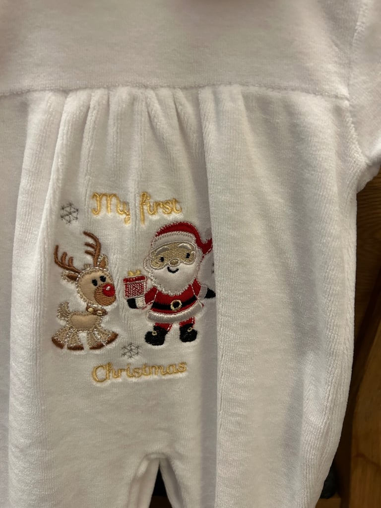 image for My first Christmas sleepsuit