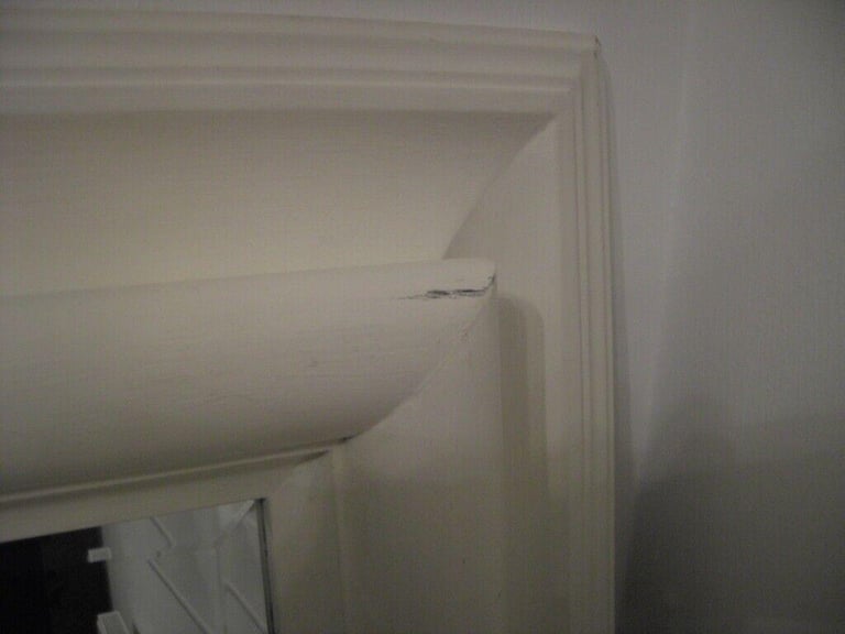 Solid Wooden Mirror antique white 