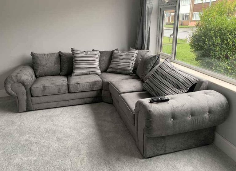 Latest Design L Shape Soft Fabric Corner 3 & 2 Seater Sofa For Sale
