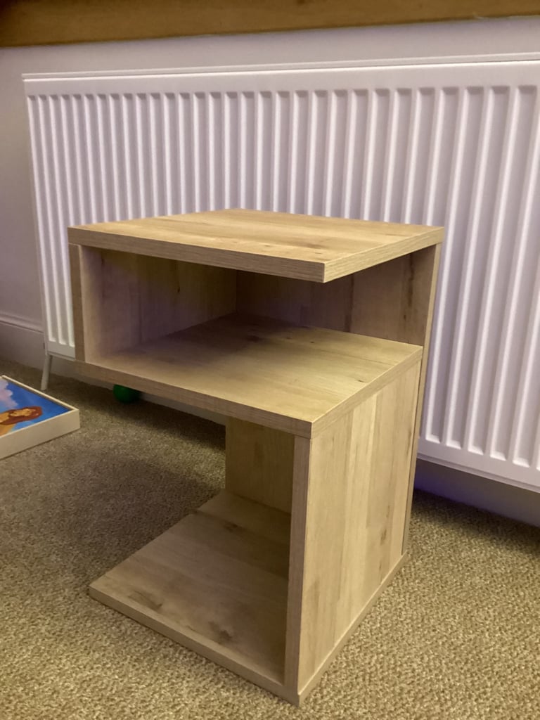 image for Light Bronx oak effect side table x 2