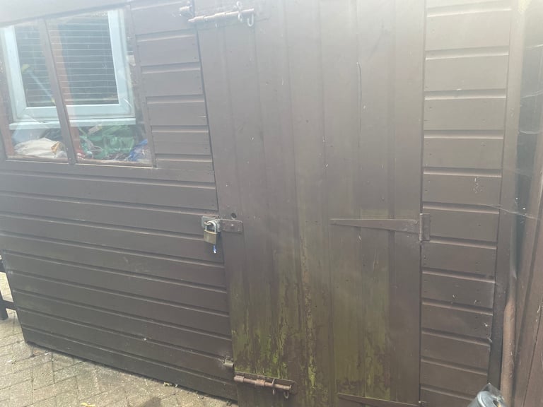 large wooden shed