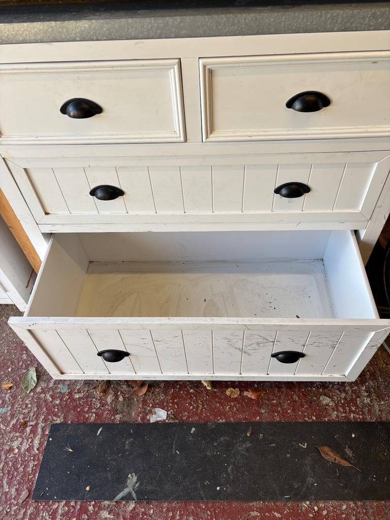 Freebie up-cycle opportunity - two kitchen units with zinc worktops