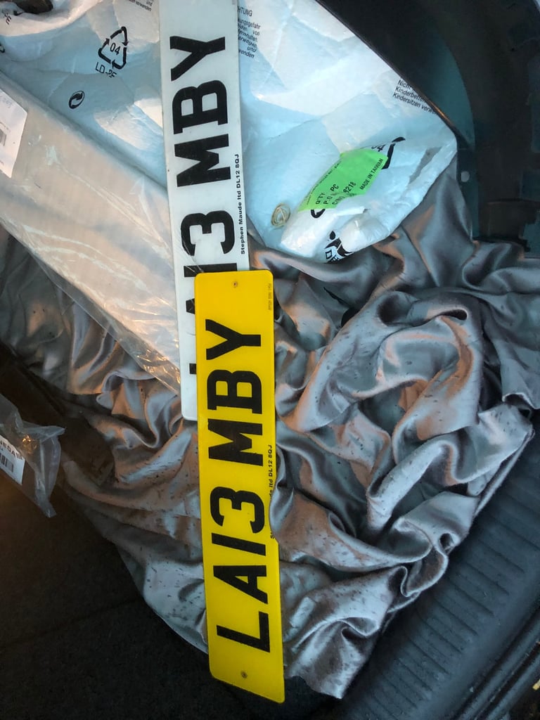 Personalised Vehicle Registration Number Plate