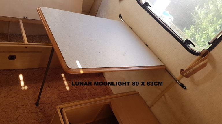 Caravan motorhome camper or boat table - not free standing (attached to the wall)