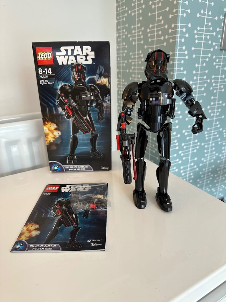 Retired LEGO STAR WARS Elite TIE Fighter Pilot Buildable Figure - Built With Box And Instructions