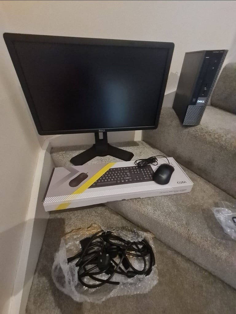 image for Dell Intel core i5 pc bundle, monitor, pc, keyboard,  mouse 