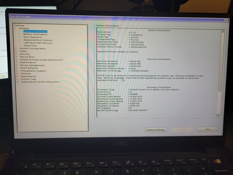 image for Dell XPS 13 9380 Intel i7