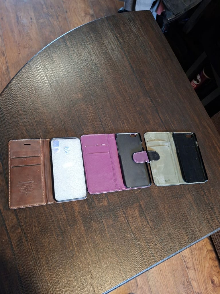 IPHONE 7 8 SE LEATHER WALLETS CASES 