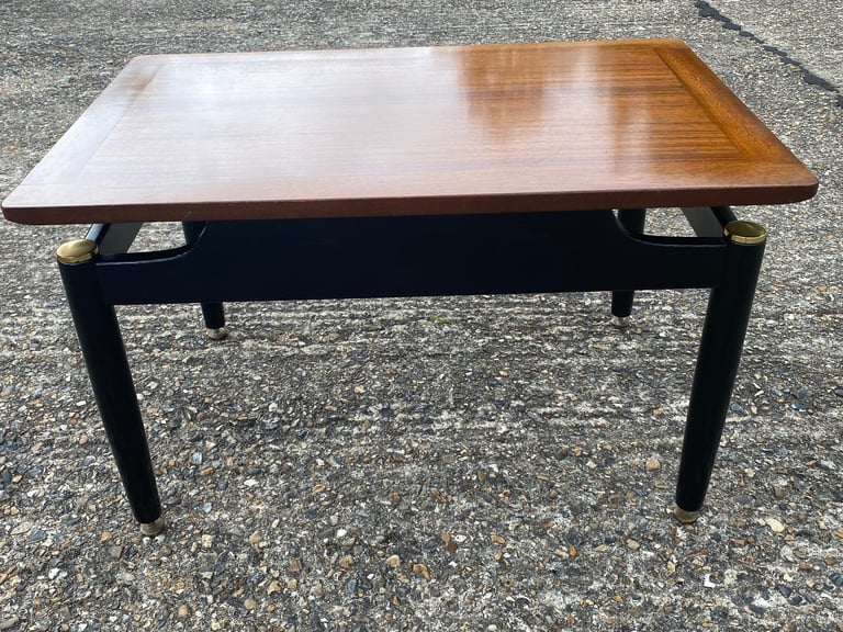 image for VINTAGE G PLAN LIBRENZA RANGE COFFEE TABLE IN TOLA AND BLACK EBONISED